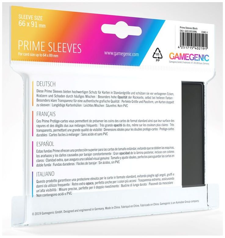 Gamegenic - Prime Card Sleeves (Black)