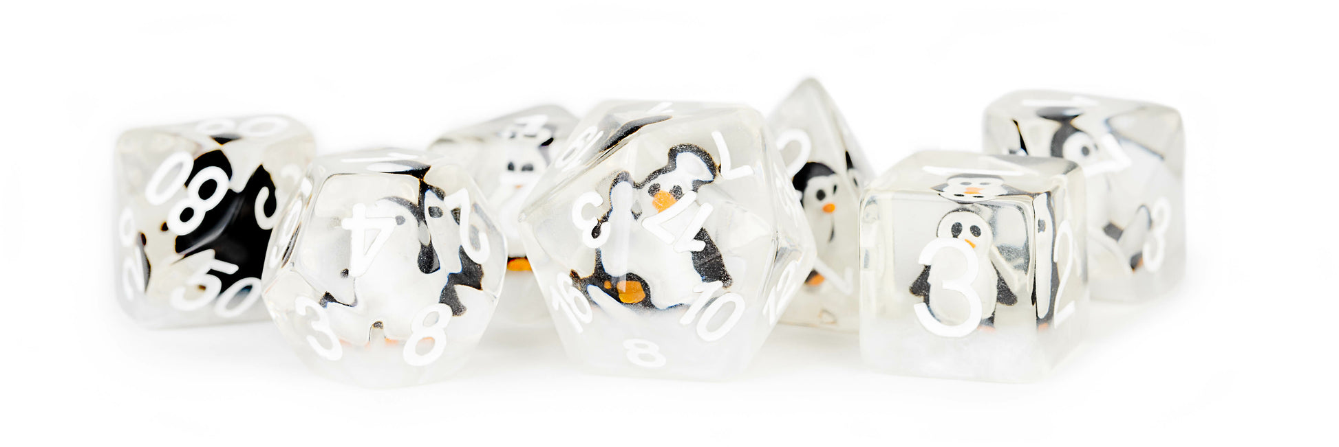MDG Resin Polyhedral Dice Set - Penguin