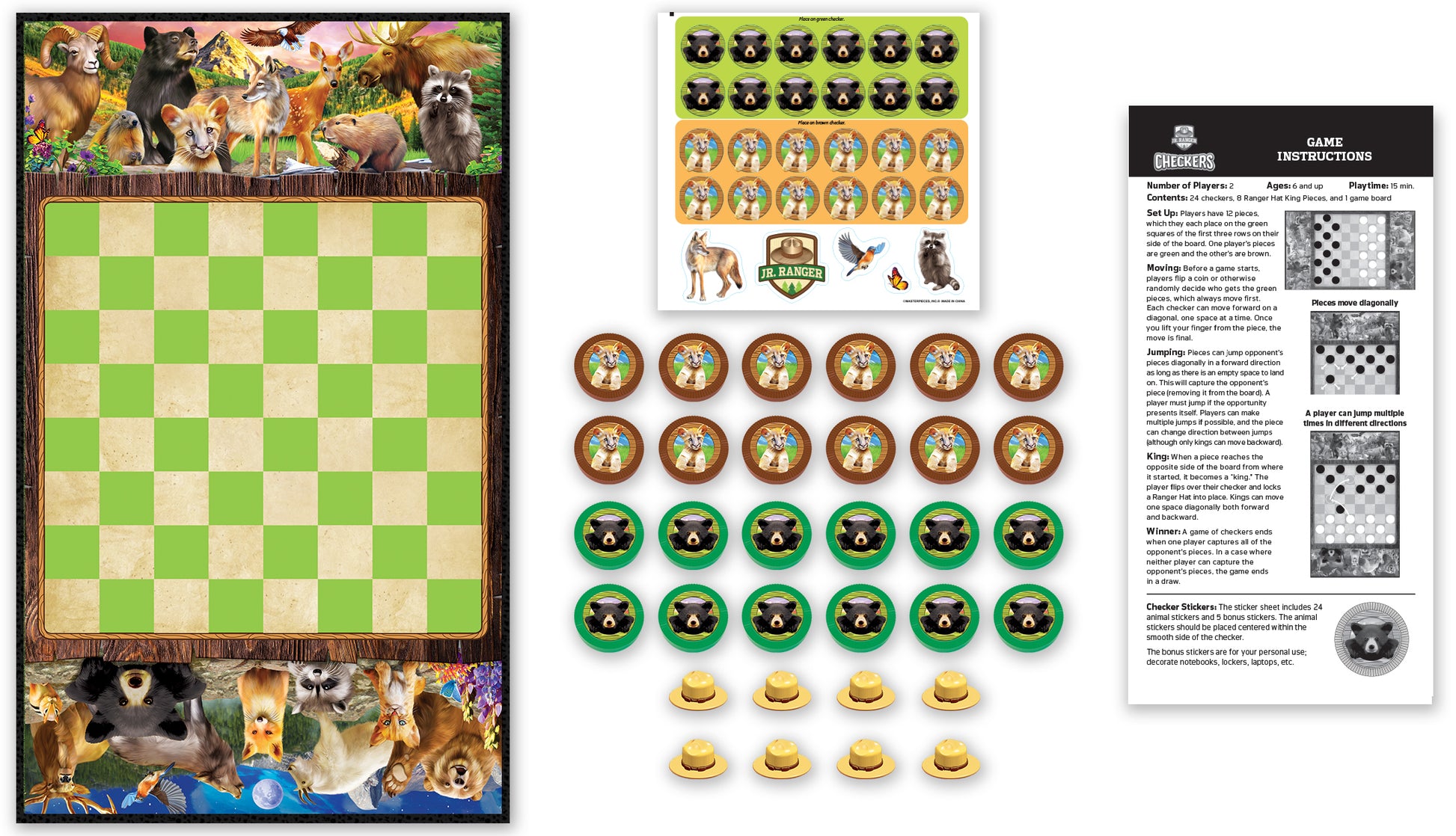 Masterpieces Checkers: Jr Ranger National Parks