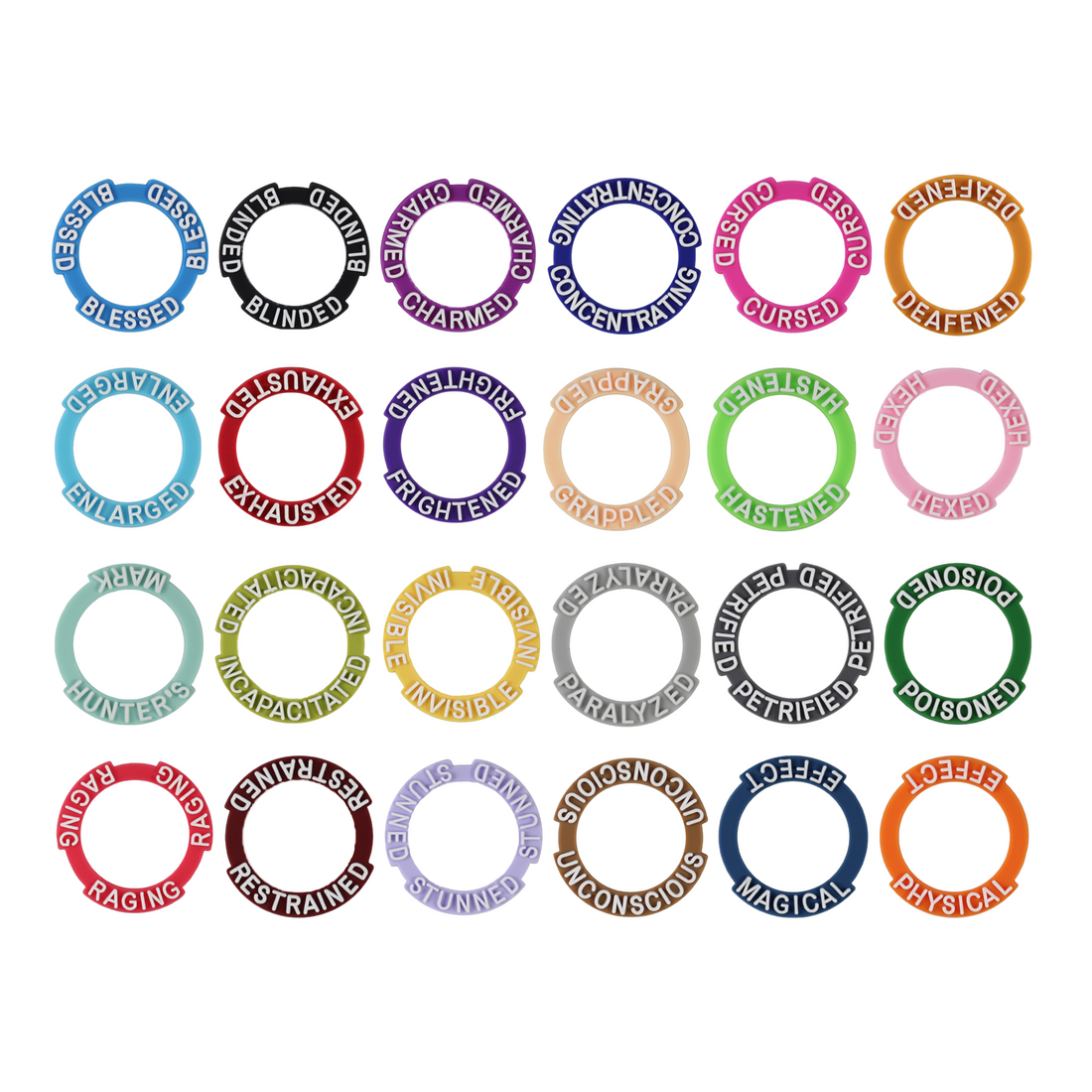 RPG Condition Rings set